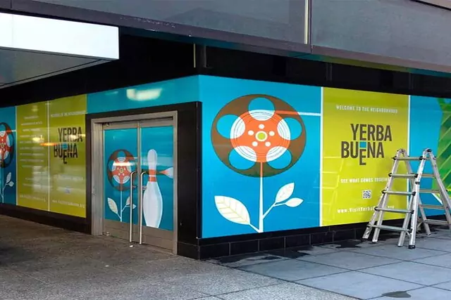 Vinilo Microperforado Negocio en Walltoprint